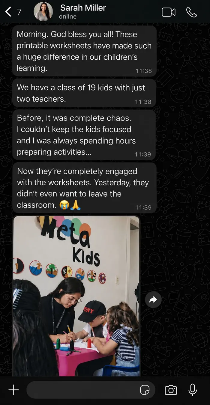 Teacher testimonial