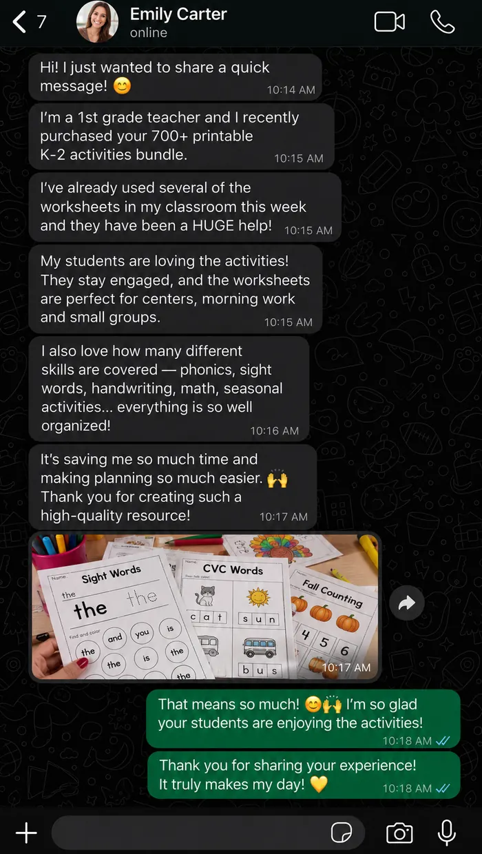 Teacher testimonial